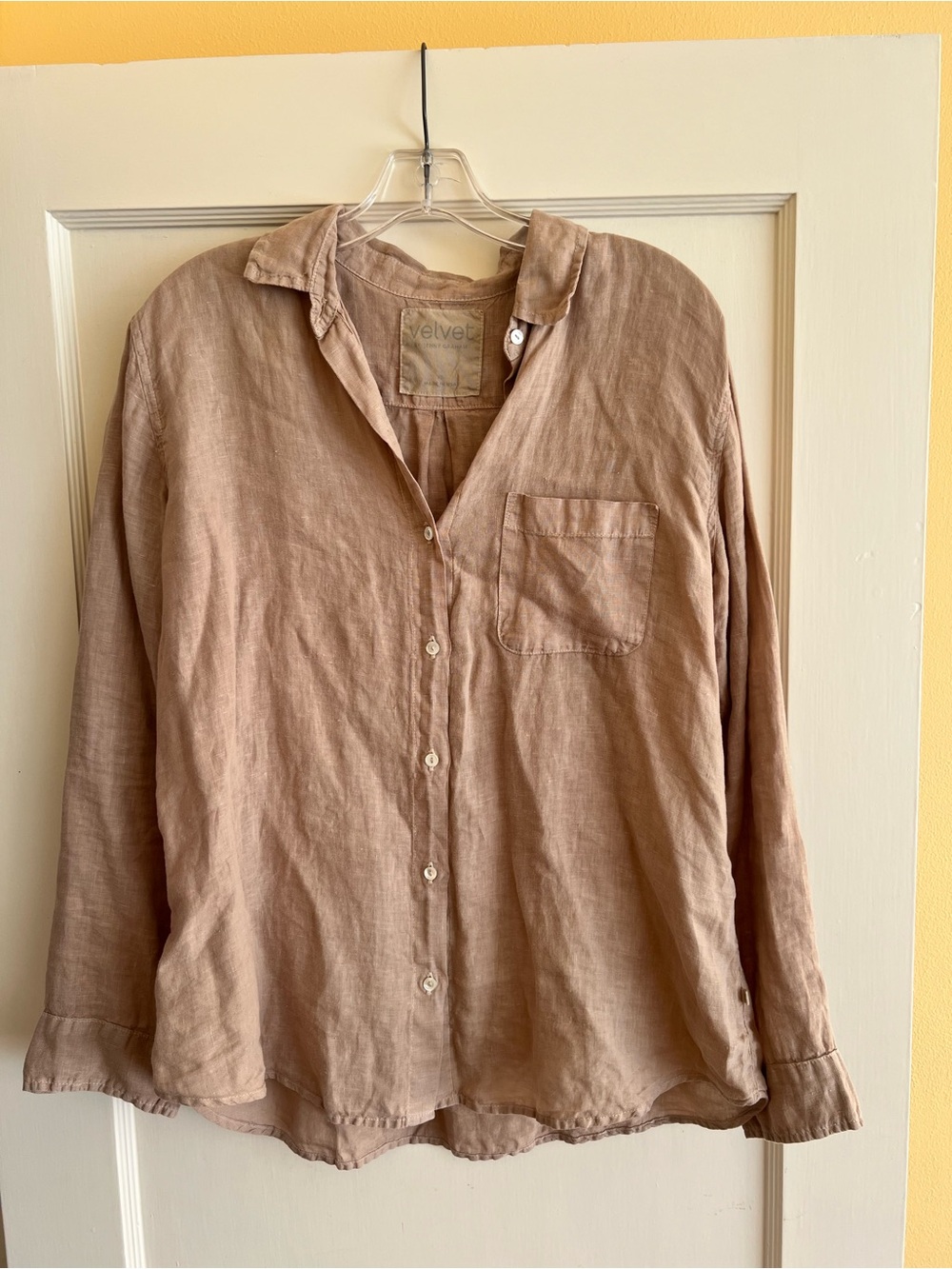 Velvet linen top